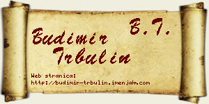 Budimir Trbulin vizit kartica
